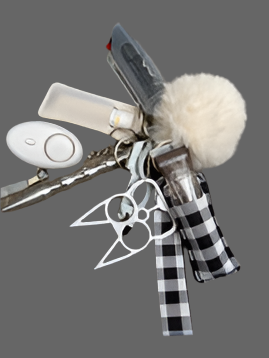 Checkered Self Defense Keychain