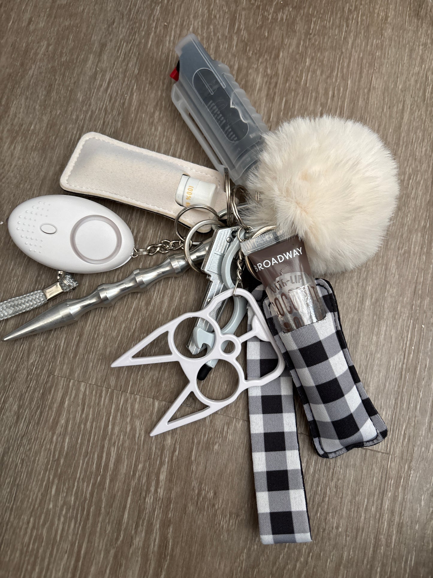 Checkered Self Defense Keychain