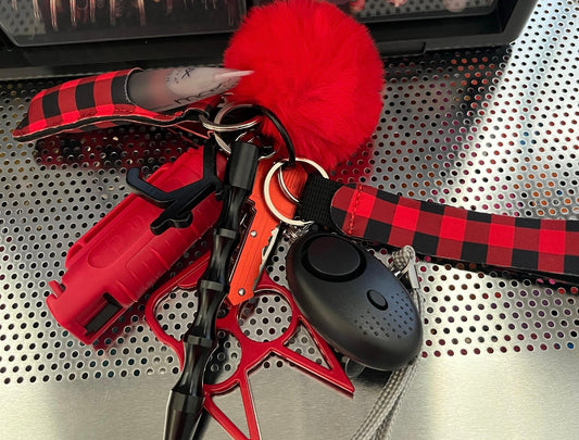 Checkered Self Defense Keychain