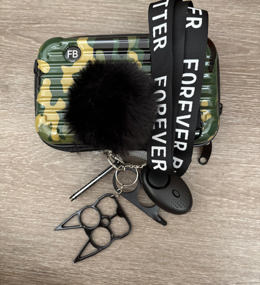 Camouflage Carry Bag With Self Defense Keychain