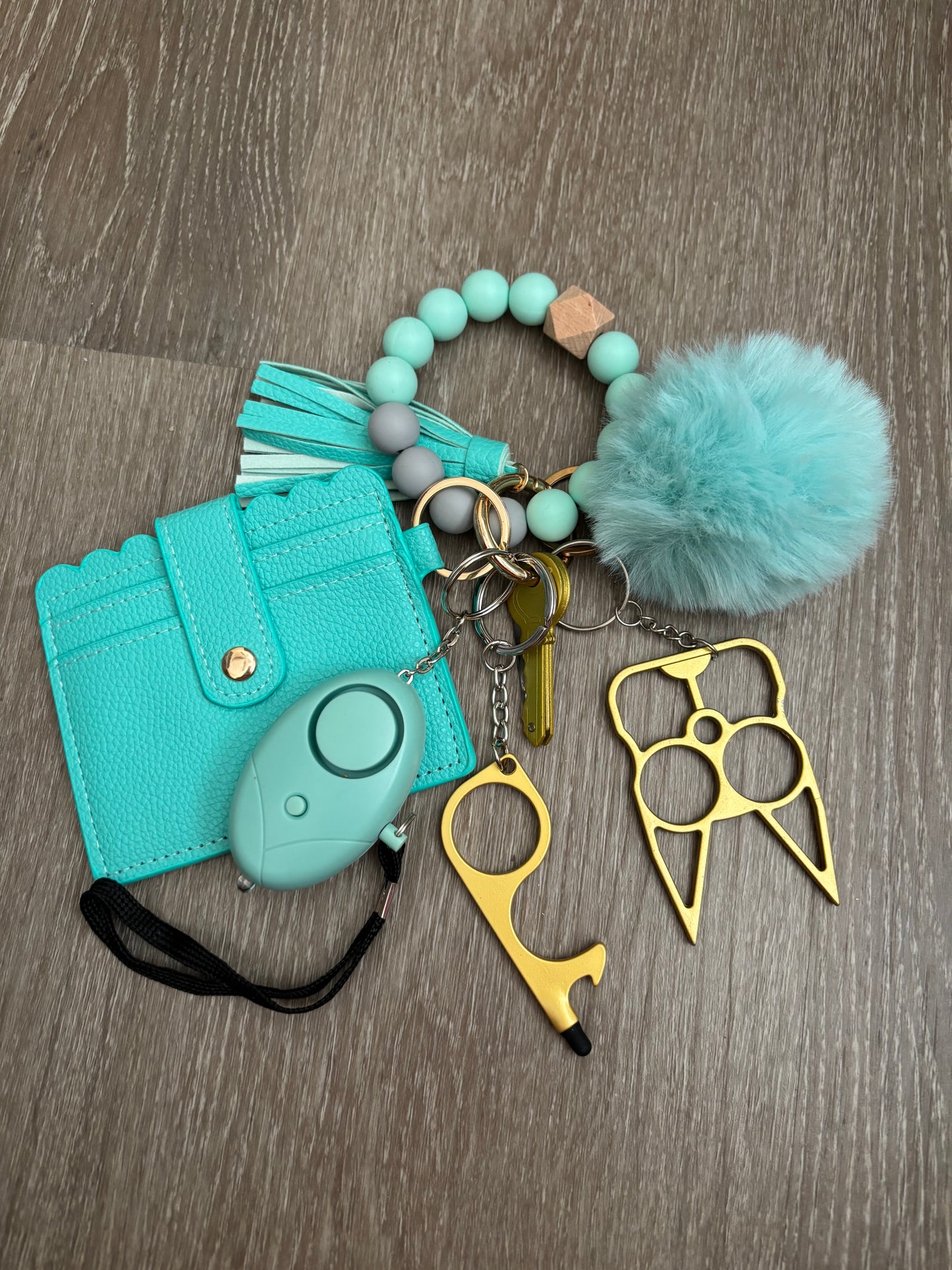 Card Holder Wristlest Self Defense Keychain